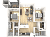 The Laurel B2 Two Bedroom Two Bathroom Floor Plan The Laurel B2 Two Bedroom Two Bathroom Floor Plan